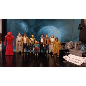 Star Wars Force Link 2.0 device & 7 action figure lot Luke, Han, Finn & More